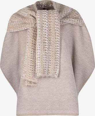 Fabiana Filippi Abnehmbare Kapuzenmantel aus Flanell