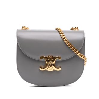 Celine Pre-owned Celine Teen Shiny Calfskin Triomphe Besace Clea Chain Crossbody Ladies D1IN94RIMN72KTI9