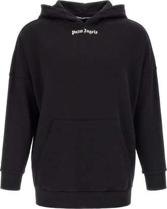 Palm Angels Black Classic Logo Hoodie