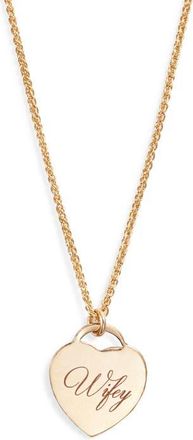 Set & Stones Wifey Alice Pendant Necklace in Gold at Nordstrom