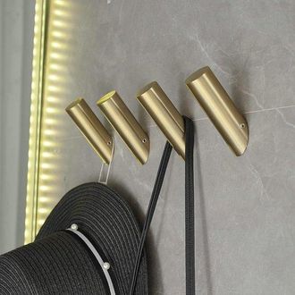 OEM Ganchos Para Toallas De Metal Dorado Cepillado - Juego De 4 - Ganchos Para Batas - Ganchos De Pared - Ganchos Para Ropa - Ganchos De Ba&ntilde;o - Ganchos Pa
