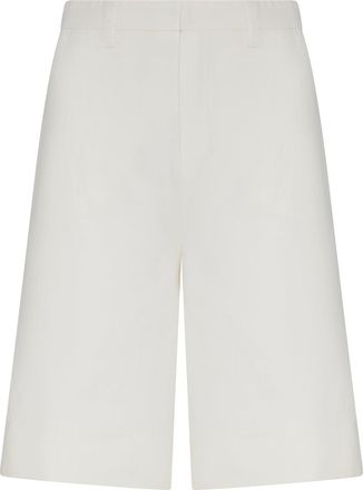 Max Mara COTTON AND LINEN DRILL BERMUDA SHORTS - Smaxmara - Woman