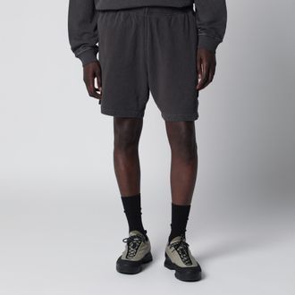 Stone Island Bermuda jogger in felpa di cotone grigio antracite