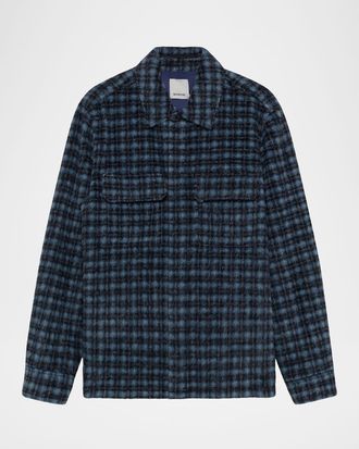 SIMKHAI Men & apos;s Caleb Plaid Shirt Jacket