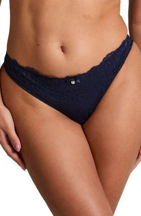 Hunkem&ouml;ller Marine Thong in Blue at Nordstrom, Size X-Small