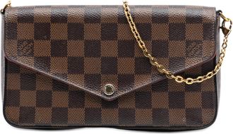 Louis Vuitton Pre-owned Womens Damier Ebene Pochette Felicie - Brown Textile - One Size