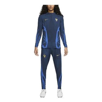 Nike France Dri-fit ADV Elite 1/4 Zip Strike Drill Top Blue DH6423-410