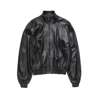 Acne Studios Leren Jas - Heren - Jassen - Zwart - Maat: L Leer