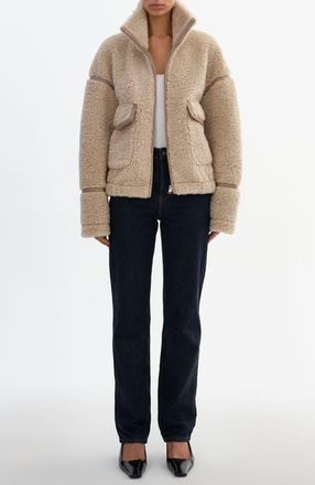 LaMarque BRENNA |Teddy Fleece Jacket in Beige at Nordstrom, Size Xx-Small