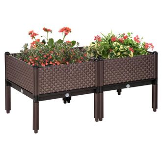 OUTSUNNY Set of 2 Raised Garden Bed 50L x 50W | TJ Hughes