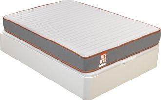 What The Sleep Colch&oacute;n 90x190cm y canap&eacute; WTS Rap Blanco 22cm Montaje incl