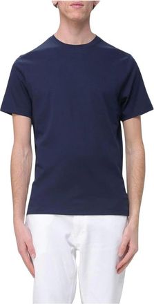 Michael Kors Camiseta de Algod&oacute;n con Cuello Redondo - Tops - Hombre - Azul - 2XL