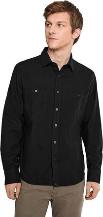 UNTUCKit Flannel Hemsworth Shirt Mens Clothing Black : 2XL Regular Fit, Cotton