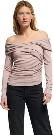 Nation Ltd Mika Off Shoulder Top In Mauve