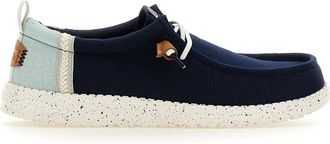 Hey Dude Wally Craft Linnen Instappers - Heren - Veterschoenen - Blauw - 41 EU - Linnen - Schoenen