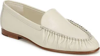 Veronica Beard Prilla Loafer in Limestone Ivory Leather at Nordstrom, Size 7.5