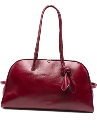 Jacquemus top-handle knot bag - unisex - Calf Leather/Cotton - One Size - Red