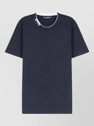 Dolce & Gabbana cotton crew neck t shirt contrasting trim