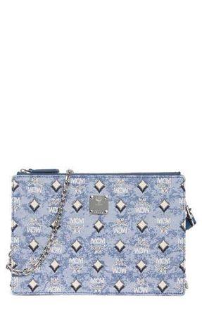 MCM Aren Wallet on a Chain in Blue at Nordstrom Rack