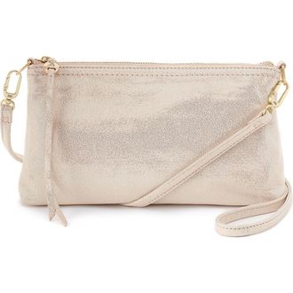 Hobo Darcy Convertible Leather Crossbody Bag in Sand Shimmer at Nordstrom