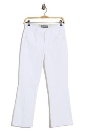 Democracy Fray Hem Crop Flare Leg Jeans in Optic White at Nordstrom Rack, Size 12