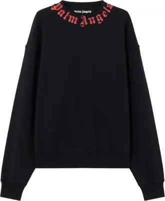 Palm Angels Regular Crew Sweatshirt - Heren - Sweatshirts - Zwart - XS - Hoodies & sweatvesten