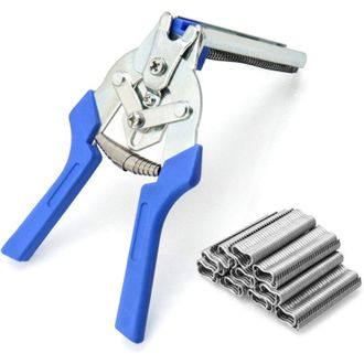 OEM Pince A Cl&ocirc;ture - Acier 65mn - 180 X 140 Mm - Pour Treillis M&eacute;tallique Et Cl&ocirc;tures De Jardin - 1 Pi&egrave;ce + 600 Clips Hog Ring M