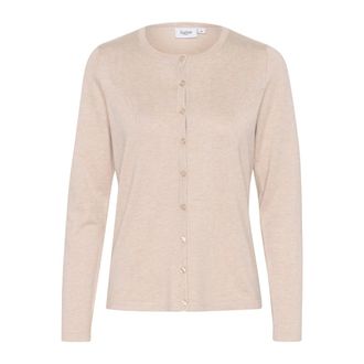 Saint Tropez C&aacute;rdigan Gris Melange Cuello Redondo - Knitwear - Mujer - Gris - S