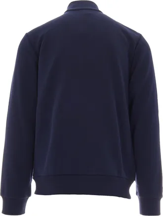 Lacoste Mens Zip-Up Sweatshirt Navy Blue Cotton Sweatshirts Sweater