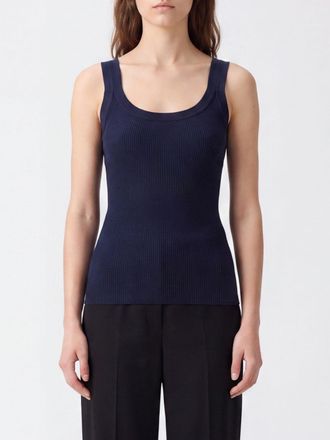 Elisabetta Franchi Top slim fit in jersey a coste con spalle scoperte