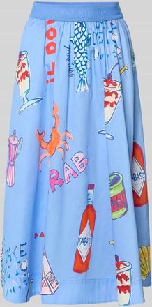 Milano Milano Italy Midirock aus reiner Baumwolle in Hellblau, Gr&ouml;&szlig;e 34