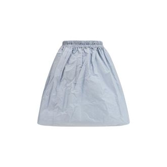 Prada Womens Blue Silk Long Skirt