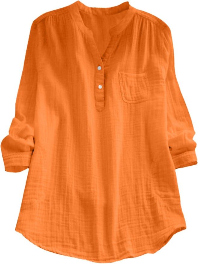 Womens Loose Casual Shirt Long Sleeve Cotton Tunic Tops for UK Summer Linenshirt Boho Baggy Shirts Going Out Tops Blouses Size 20 Baggy T Shirts Loose