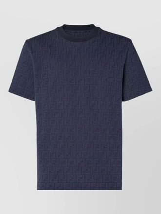 Fendi textured crew neck short sleeve shirt