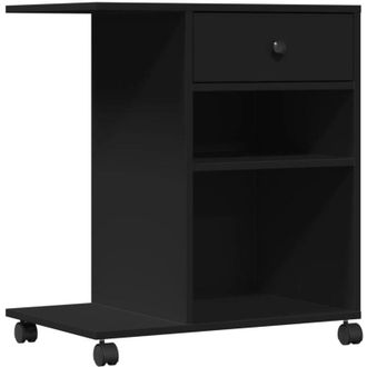 vidaXL Vidaxl - Soporte Para Impresora Con Ruedas Negro 60x40x68,5 Cm