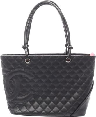Chanel Pre-owned Quilted Leather Tote Bag - Dames - Vintage Shopper - Zwart - ONE Size - Leer - Vintage