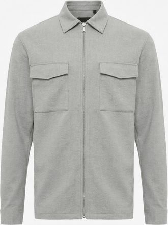 Genti Oaks Overshirt | Lichtgrijs
