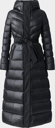 Mackage Calina-RZ Chevron and Box-Quilt Long Down Coat