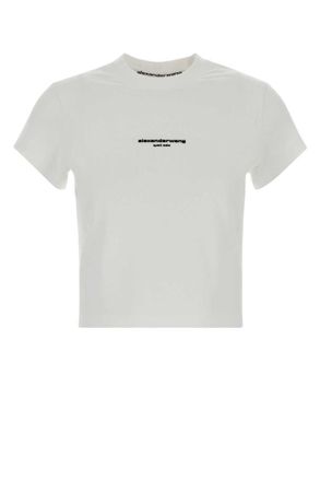 Alexander Wang White Logo Crew Neck T-Shirt