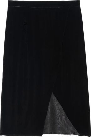 Zadig&Voltaire Gonna Julen velluto e pizzo - Nero