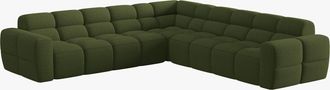 MICADONI 5-Sitzer Design Ecksofa Lisa - Strukturstoff