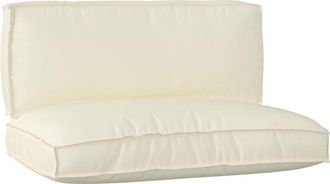 vidaXL Juego de cojines de paleta 2 pcs Crema 120 x 80 x 12 cm Vidaxl