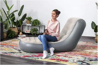 Trade Shop Trade Shop - Poltrona Gonfiabile Chaise Sport Lounger 165x84x79 Cm Superficie Floccata 75064