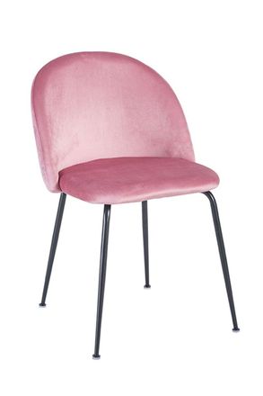 Regalos Miguel Sillas Comedor - Silla Black Dalnia Terciopelo - Rosa