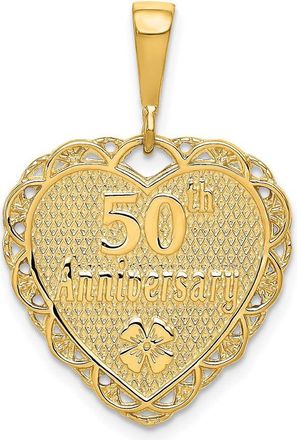 Diamond2Deal 10k Yellow Gold 50th Anniversary Charm