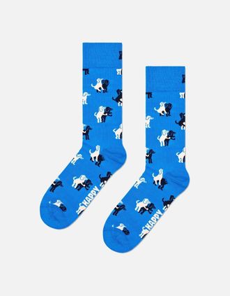 Happy Socks Womens Doggy Style Socks, Blue - Blue/Blue - Size: 9.5/12.5/12/11.5/11/10.5/10/13/9/8/8.5