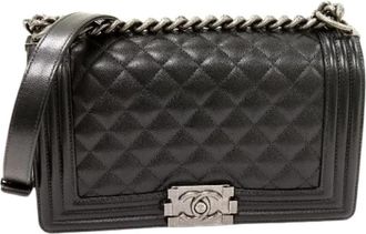 Chanel Tweedehands leren schoudertassen - Dames - Vintage Schoudertas - Zwart - ONE Size - Vintage