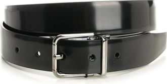 Dolce & Gabbana Brushed Calfskin Riem - Heren - Accessoires - Zwart - Maat: 95 CM Leer