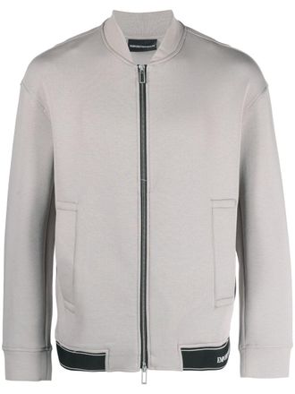 Emporio Armani Bomberjack met logodetail - Grijs