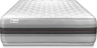 VITALIT Vitalit - Colchón blanco con espuma viscoelástica 90 x 190
